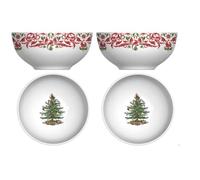 Spode Christmas Tree Yuletide 16cm Rimless Bowl Set of 4