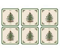 Spode Coasters Boxed Set – Wood, Multi-Colour – Set of 6