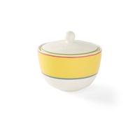 Spode Kit Kemp Calypso 12oz Sugar Bowl with Lid | Vibrant Yellow | Porcelain | Dishwasher and Microwave Safe | For Tea and Coffee | Fabulous Gift | Home & Gathering Use