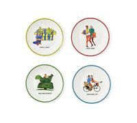 Spode Kit Kemp Doodles Set of 4 Tidbit Plates