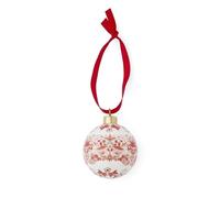 Spode Morris and Co Strawberry Thief Madder Ceramic Bauble Ornament 7cm
