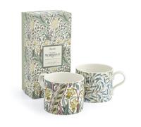 Morris & Co Mugs Set of 2 Daffodil Privat Pink & Willow Bough Sage