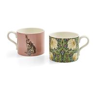 Spode Morris & Co Pimpernel and Forest Hare 0.34L Mugs Boxed Set of 2