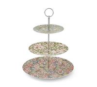 Spode Morris & Co William Morris 3 Tier Cake Stand - Strawberry Thief, Honeysuckle, Golden Lily