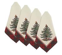 Spode - Napkin Set, Holiday Home Decor, Set of 4 (Spode Christmas Tree Tartan Collection)