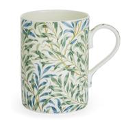 Spode Pure Morris Willow Bough Mug, 12-Ounce Ceramic Coffee Mug with Large Handle, Large Tea and Coffee Cup for Office and Home, Dishwasher and Microwave Safe, Green, 1791558