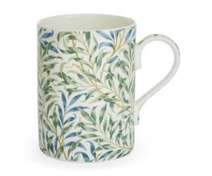 Spode Pure Morris Willow Bough Mug, 12-Ounce Ceramic Coffee Mug with Large Handle, Large Tea and Coffee Cup for Office and Home, Dishwasher and Microwave Safe, Green, 1791558
