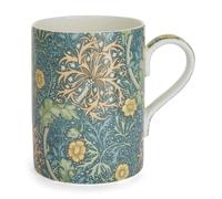 Morris & Co 12oz Coffee Mug with Handle - Seaweed Seaglass | Porcelain - Dishwasher and Microwave Safe | Novelty Cup for Coffee, Tea, Hot Choco - Elegant for Brunch, Parties, Breakfast