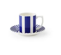 Spode Steccato espresso cup 8 cl and saucer Ø11 cm Blue-white