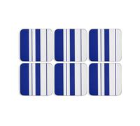 Spode Steccato glass coasters 10.5 cm 6-pack Blue-white