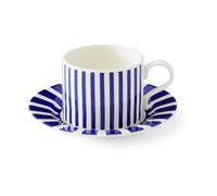 Spode Steccato tea mug 29 cl and saucer Ø15.5 cm Blue-white