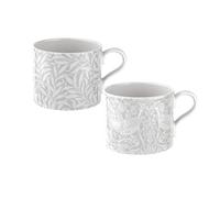 Spode William Morris Strawberry Thief and Willow Bough Mugs, Set of 2