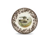 Spode Woodland Dinner Plate, Birds of Prey | 10.5 Inch | Hunting Cabin, Lodge, Birding and Cottage Décor | Made in England from Fine Earthenware | Microwave and Dishwasher Safe (Peregrine Falcon)