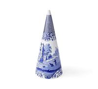 Spode x Blue Italian Decorative Cone Ornament - 13' Topiary Cone, Elegant Home Decor Accent for Tables, Mantels, Shelves, or Holiday Displays, Suitable for Adding a Touch of Style to Any Room