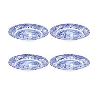 Portmeirion Home & Gifts 1532894Spode Blue Italian Soup Plate, White, 23cm (Set of 4),Blue