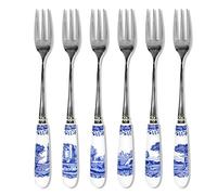 Portmeirion Home & Gifts Pastry Forks S/6, Blue & White