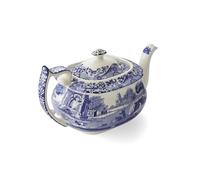 Spode x Blue Italian Signature Teapot - Classic Blue and White English Teapot Featuring The 18th Century Imari Oriental Border, Timeless Tableware Made in England