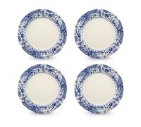Spode BRO0100 Brocato Set of 4 27cm Dinner Plates, Blue & White
