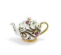 Spode x Creatures of Curiosity Teapot - 2 Pint Fine China Tea Pot with 22-Carat Gold Detailing, Snake Design, Perfect for Home, Office, and Outdoor Use