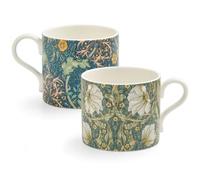 Morris & Co Mugs Set of 2 Seaweed Teal & Pimpernel Privat