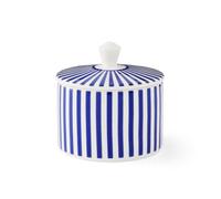 Spode x Steccato Covered Sugar Bowl (10cm, 10oz) - Blue & White Striped Earthenware Sugar Bowl with Lid for Tea & Coffee Service, Modern Tableware