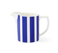 Spode x Steccato Milk Jug (H9cm, 10oz) - Blue & White Striped Earthenware Creamer Jug for Tea, Coffee and Table Service, Modern Everyday Tableware