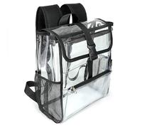 SPODEARS Clear Backpack Stadium Approved, Multi-Pocket Transparent PVC Bag for Concerts, Sports, Travel, 12x6x12