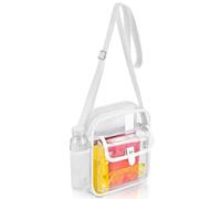 SPODEARS Clear Crossbody Bag for Stadium Events & Concerts - Adjustable Shoulder Strap Purse with 1 Bottle Holder
