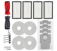 Spofan Accessories Replacement for Roborock Saros 10R Robot Vacuum Cleaner, 1 Main Brush, 4 Side Brushes, 4 HEPA Filters, 4 Mop Pads, 4 Dust Bags, 1 Cleaning Brush