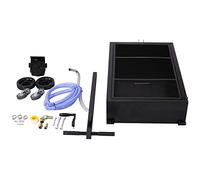 SPOFLYINN Low Profile Oil Drain Pan with T-Handle Lightweight Corrosion Resistant Rust Resistant Oil Drain Pan for Oil Anti-Freeze Other Fluids Black