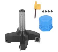 Spoilboard Router Bit 4 Flute, 1/2 Inch Shank Wood Milling Cutter, High Carbon Steel YG8 Alloy Blade Planing Bit for CNC and Handheld Routers, Large Chip Space for Smooth Surfacing