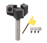 Spoilboard Surfacing Router Bit, 3 Flute Wood Planing Bit with 8mm Shank, 1 1/2 Inch Cut Diameter Anti Backlash Slab Flattening Router Bit for CNC and Handheld Routers