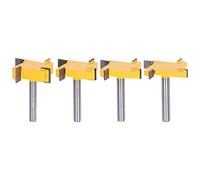 Spoilboard Surfacing Router Bit Set Professional 4 Flute Rabbet Slot Flattening Grooving Tool 1/4in Shank for Woodworking MDF Solid Wood Plywood CNC Engraving Machines