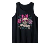 Spoiled and Toxic Cute Skull Bow Roses Retro Edgy Aesthetic Tank Top