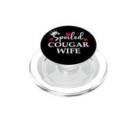 Spoiled Cougar Wife I Love Being a Cougar Mom Heart MILF Era PopSockets PopGrip for MagSafe