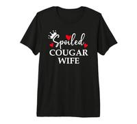 Spoiled Cougar Wife I Love Being a Cougar Mom Heart Milf Era Premium T-Shirt