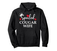 Spoiled Cougar Wife I Love Being a Cougar Mom Heart MILF Era Pullover Hoodie