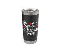 Spoiled Cougar Wife I Love Being a Cougar Mom Heart Milf Era Stainless Steel Insulated Tumbler