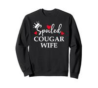 Spoiled Cougar Wife I Love Being a Cougar Mom Heart MILF Era Sweatshirt
