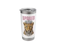 Spoiled Leopard Jeweled Crown Stainless Steel Insulated Tumbler