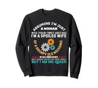 Spoiled Wife of a Grumpy Old Mechanic Funny Quote Sweatshirt
