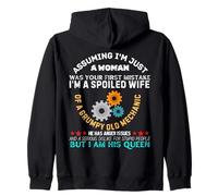 Spoiled Wife of a Grumpy Old Mechanic Funny Quote Zip Hoodie