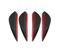 Spoiler 4/6pcs Car Tuning Canard Decor Universal Front Bumper Lip Decoration Diffuser Splitter Fins Body Spoiler Canards Valence Chin Splitter(4PCS Black)