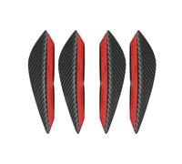 Spoiler 4/6pcs Car Tuning Canard Decor Universal Front Bumper Lip Decoration Diffuser Splitter Fins Body Spoiler Canards Valence Chin Splitter(4PCS Carbon Fiber)