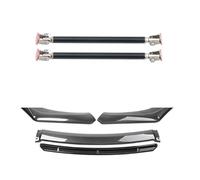Spoiler 4PCS ABS Plastic Carbon Fiber Universal Car Accessories Car Front Bumper Lip Body Kit Spoiler Splitter Diffuser Splitter Diffuser(20cm black 4)
