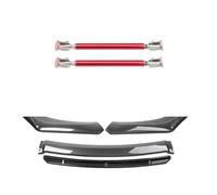 Spoiler 4PCS Universal ABS Plastic Carbon Fiber Car Accessories Car Front Bumper Lip Body Kit Spoiler Splitter Diffuser Splitter Diffuser(15cm red 5)
