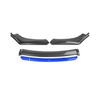 Spoiler 4PCS Universal Car Front Bumper Lip Body Kit Spoiler Splitter Diffuser White Carbon Fiber Splitter ABS Plastic Car Accessories Diffuser(Carbon and blue)
