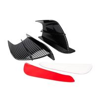 Spoiler Accessories Universal Accessories Motorcycle Winglet Aerodynamic Wing Kit Spoiler For Kawasaki For Ninja For ZX6R(Carbon Fiber Black)