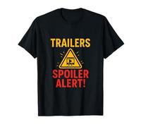 Spoiler Alert Film Trailer Warning Neon Triangle T-Shirt