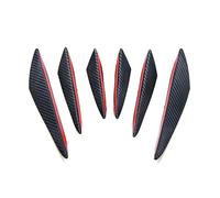 Spoiler Canards Valence Chin Car Canard Decor Front Bumper Lip Decoration Diffuser Splitter Fins Body Universal 4/6pcs(6PCS Carbon Pattern)
